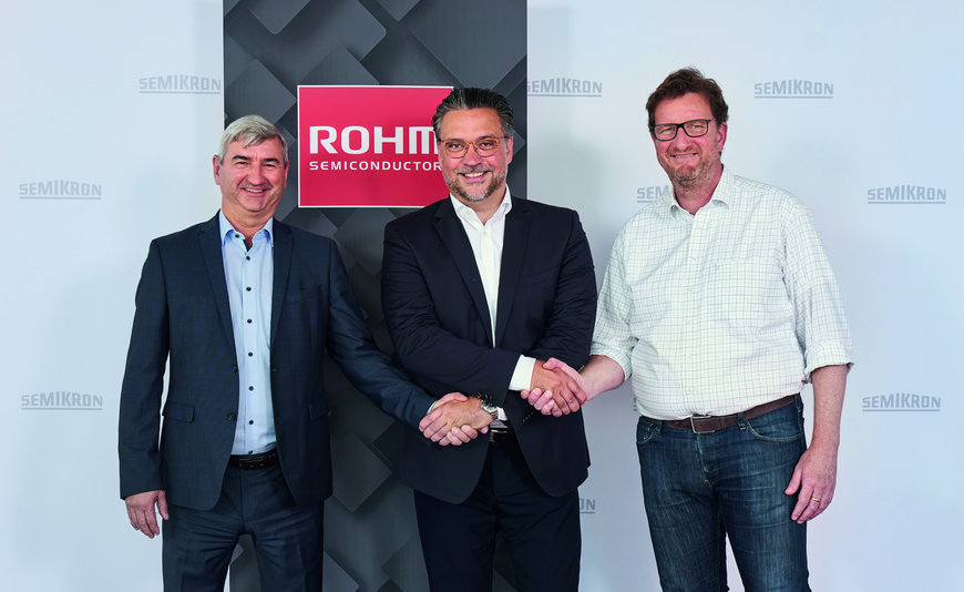 Silicon Carbide cooperation between SEMIKRON and ROHM Semiconductor: ROHM’s SiC technology empowers SEMIKRON’s eMPack for the next generation of electric vehicles